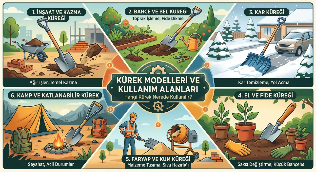 Kürek Modelleri ve Kullanım Alanları: Hangi Kürek Nerede Kullanılır?