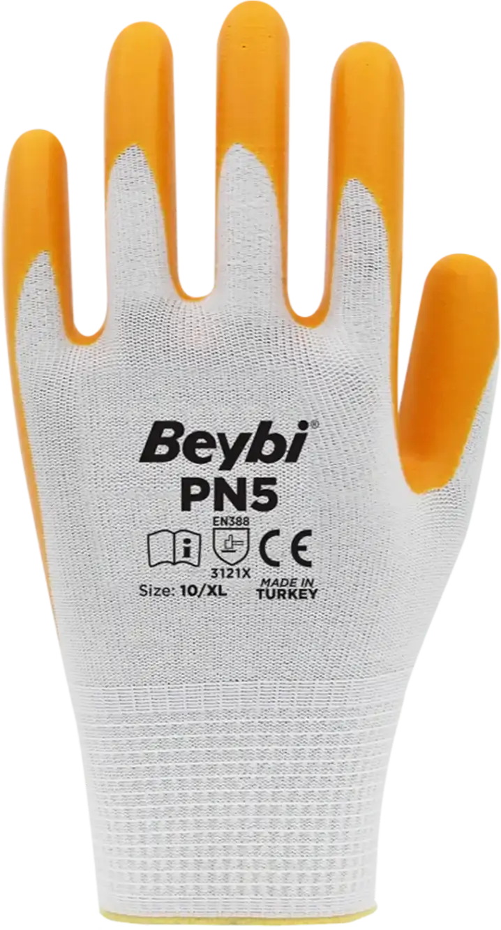 Beybi PN5 Polyester Örme Nitril Eldiven
