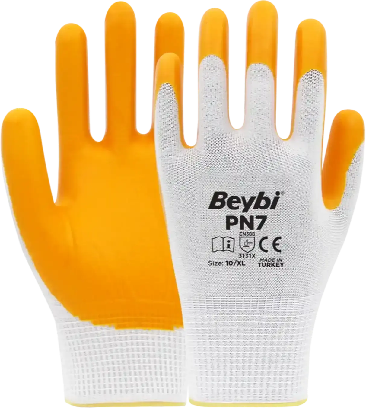Beybi PN7 Polyester Örme Nitril Eldiven