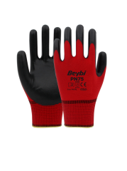 Beybi PN75 Polyester Örme Nitril Eldiven