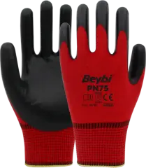Beybi PN75 Polyester Örme Nitril Eldiven