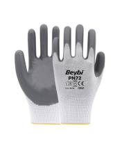 Beybi PN72 Polyester Örme Nitril Eldiven