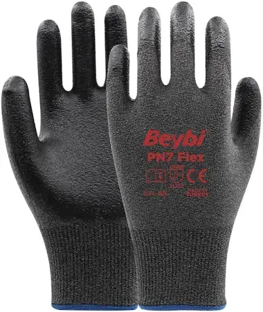 PN7 Flex Likralı İpten Örme Nitril Kaplı Eldiven