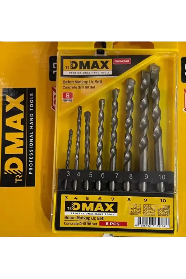 DMAX Beton Matkap Uç Seti 8 Parça