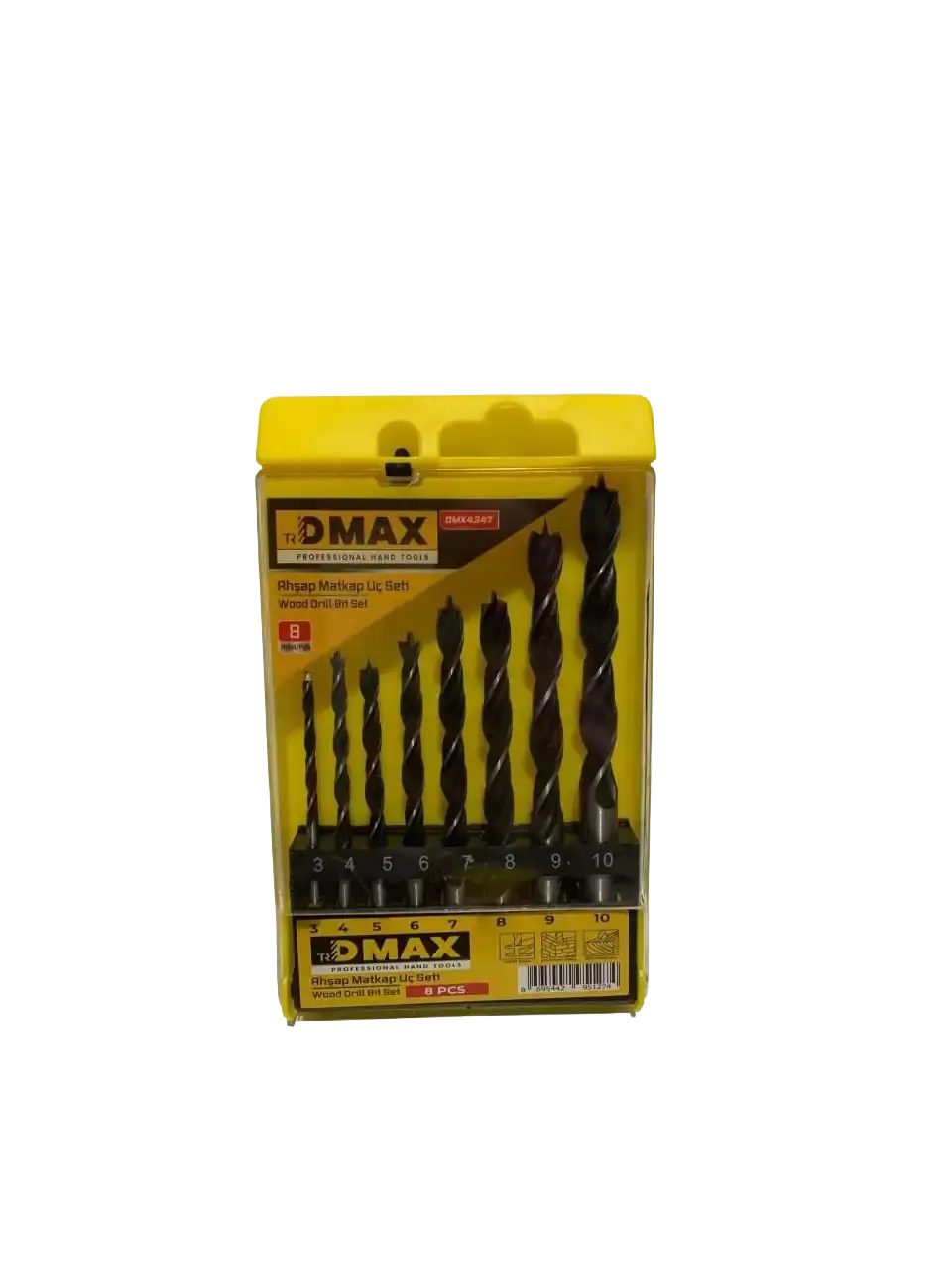 DMAX Ahşap Matkap Uç Seti 8 Parça