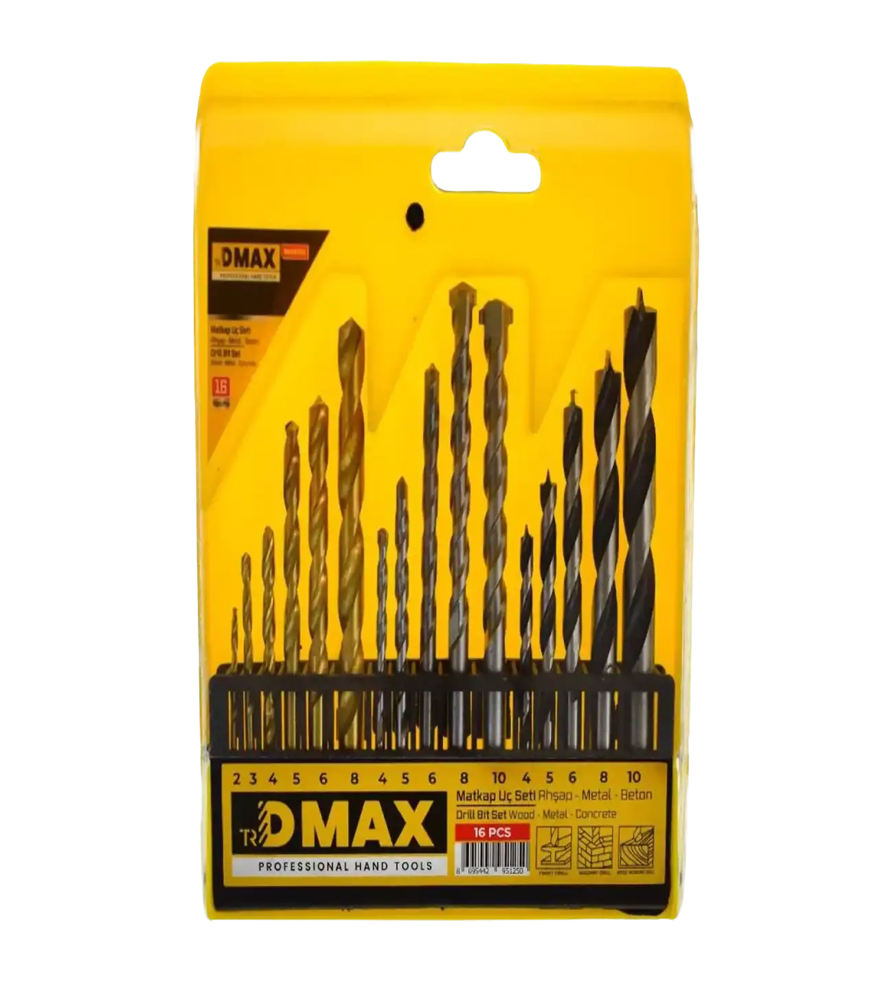 DMAX Ahşap Beton Metal Matkap Uç Seti 16 Parça