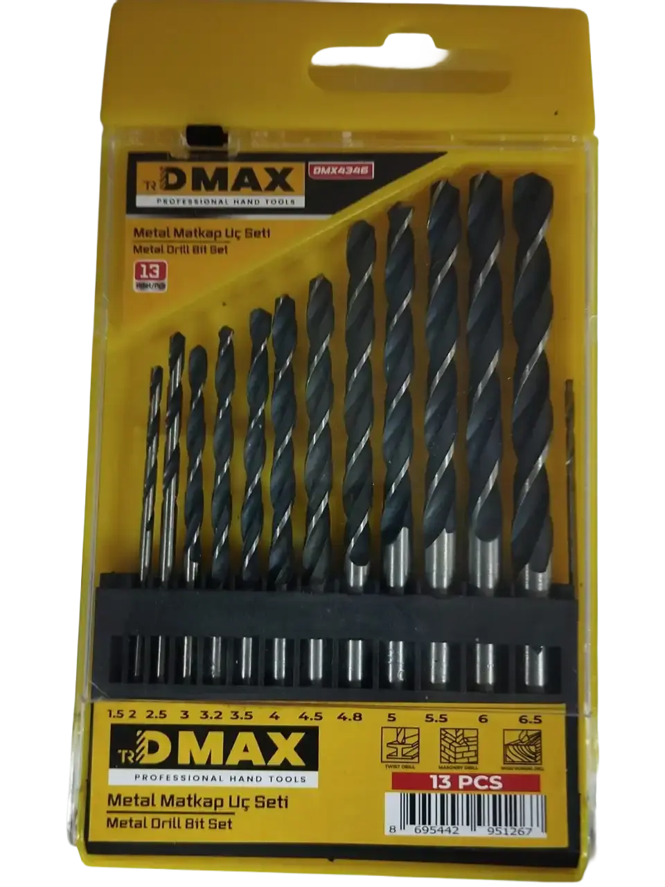 HSS Matkap Uç Seti 13 Parça DMAX